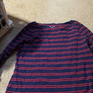 Blue and red long sleeve shirt